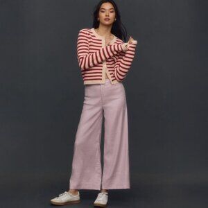 Maeve Ettie High-Rise Crop Wide-Leg Trousers: Linen Edition
